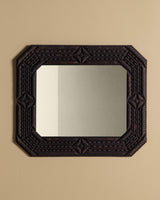 Large Tramp Art Scalloped Mirror, 19th Century - Lone Fox