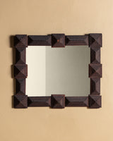 Large Tramp Art Stacked Squares Mirror, American, 19th Century - Lone Fox