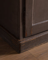 Large Two Piece Painted Oak Cabinet w/ Glass Doors, France, 19th Century - Lone Fox