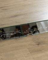 Large Venetian Mirror with Etched Details & Gilt Corners, Italy, 1950s - Lone Fox