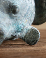 Large Verdigris Copper Fish Sculpture, Early 20th Century - Lone Fox