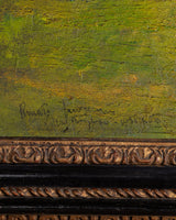 Large Wooded Meadow Landscape Oil Painting, France, Early 20th Century - Lone Fox