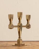 Lars Bergsten Gusum Brass Candelabra, Sweden, 1980's - Lone Fox