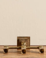 Lars Bergsten Gusum Brass Candelabra, Sweden, 1980's - Lone Fox