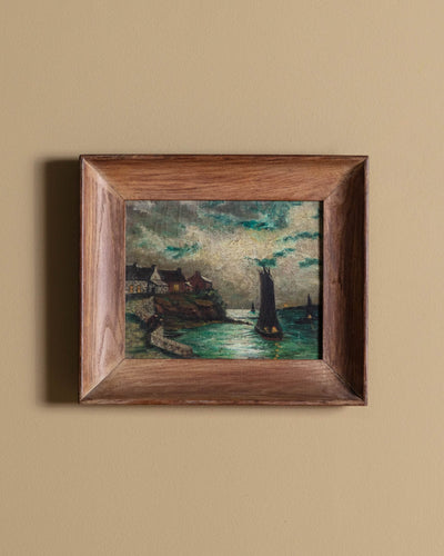 Late 19th Century Coastal Landscape Oil Painting, France - Lone Fox