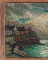 Late 19th Century Coastal Landscape Oil Painting, France - Lone Fox