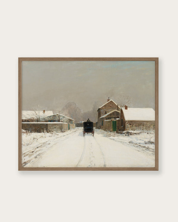 "L'Avenue de Neuilly on a Winter Day" Art Print - Lone Fox