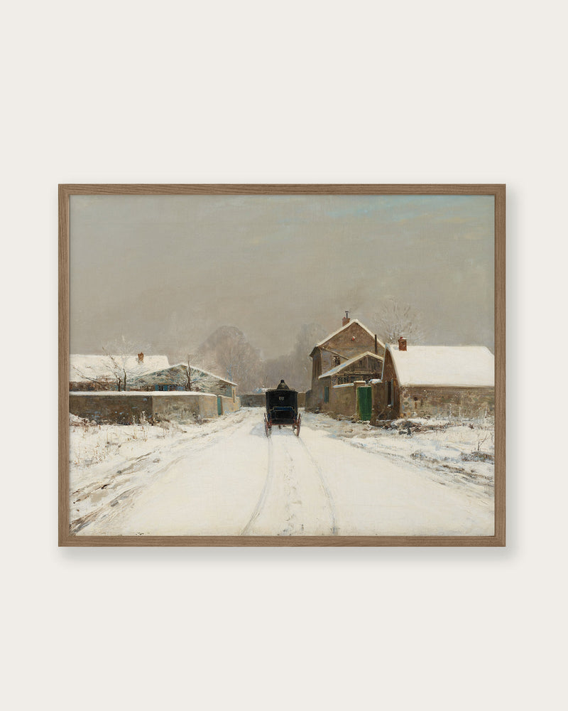 "L'Avenue de Neuilly on a Winter Day" Art Print - Lone Fox