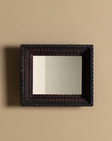 Layered Tramp Art Style Carved Wood Mirror, Early 20th Century - Lone Fox