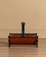 Leather and Iron Log Holder w/ Buckle, France, 1950's - Lone Fox