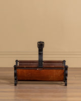 Leather and Iron Log Holder w/ Buckle, France, 1950's - Lone Fox