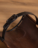 Leather and Iron Log Holder w/ Buckle, France, 1950's - Lone Fox