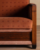 Leather & Fabric Art Deco Style Sofa by Schuiteman, Netherlands, 1970's - Lone Fox