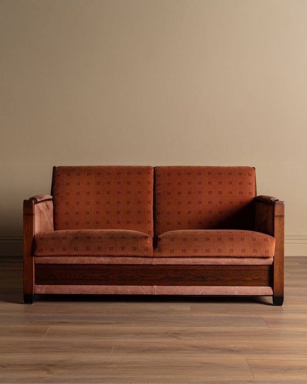 Leather & Fabric Art Deco Style Sofa by Schuiteman, Netherlands, 1970's - Lone Fox