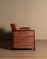 Leather & Fabric Art Deco Style Sofa by Schuiteman, Netherlands, 1970's - Lone Fox