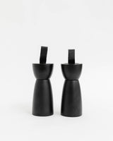 Leather Handle Salt & Pepper Mills - Lone Fox