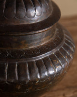 Lidded Hammered Copper Scalloped Bowl - Lone Fox