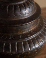 Lidded Hammered Copper Scalloped Bowl - Lone Fox