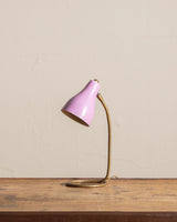 Lilac & Brass Desk Lamp, Italy, 1950's - Lone Fox