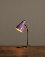 Lilac & Brass Desk Lamp, Italy, 1950's - Lone Fox