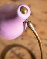 Lilac & Brass Desk Lamp, Italy, 1950's - Lone Fox