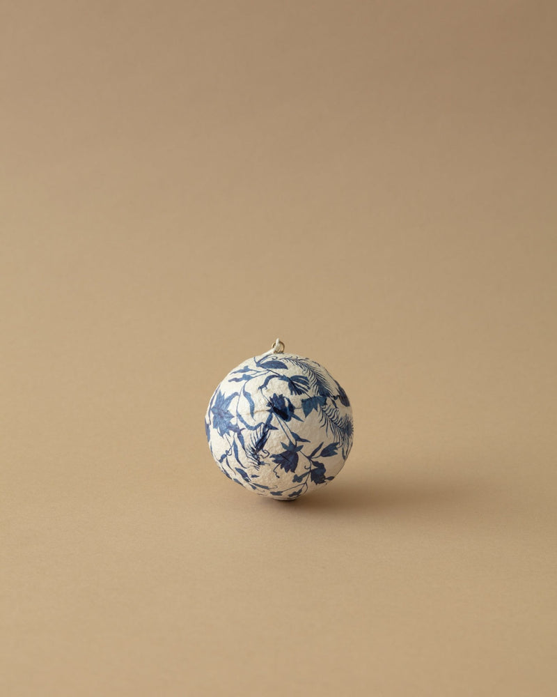 Lillian Paper Mache Ball Ornament - Lone Fox