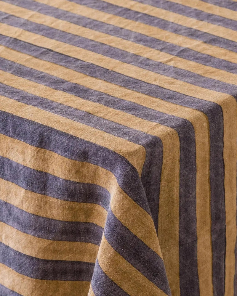 Linen Runyon Stripe Tablecloth - Lone Fox