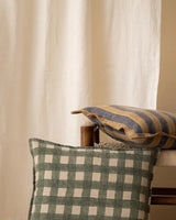 Linen Washed Check 20x20" Pillow Cover - Lone Fox
