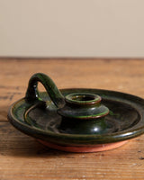 Low Green Studio Taper Holder w/ Handle - Lone Fox