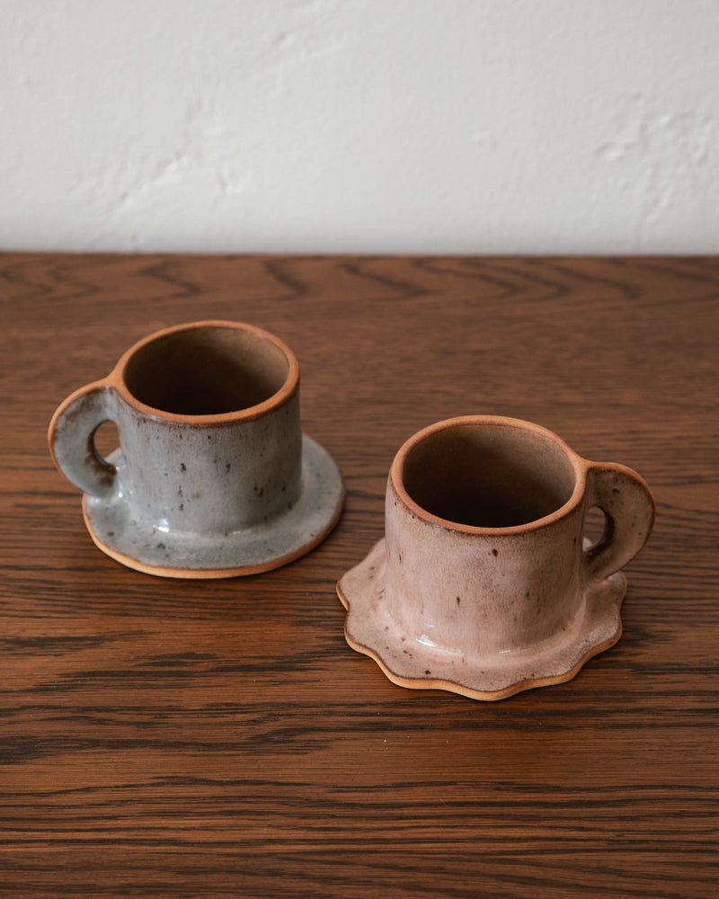 Lylia Hand Formed Espresso Cup w/ Saucer - Lone Fox