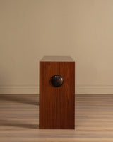 Mahogany Console Table w/ Iron Stretcher, Manner of Diego Giacometti, 1980's (2 Available) - Lone Fox