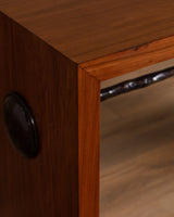 Mahogany Console Table w/ Iron Stretcher, Manner of Diego Giacometti, 1980's (2 Available) - Lone Fox