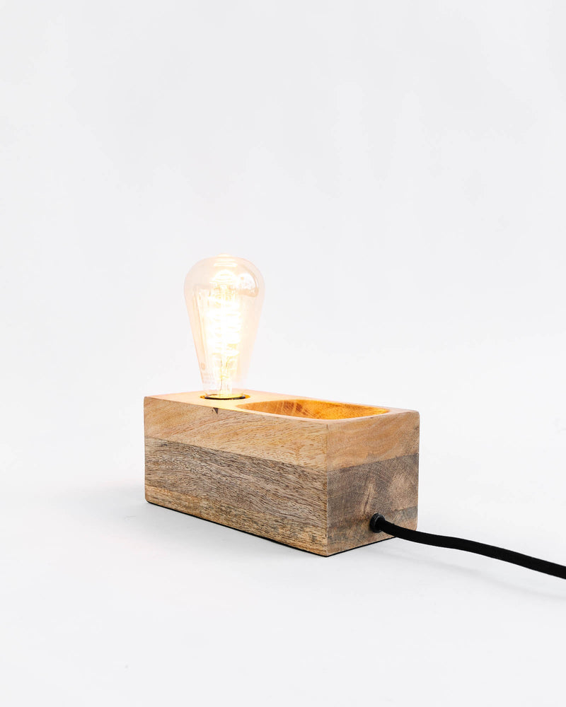 Mango Wood Utility Lamp - Lone Fox