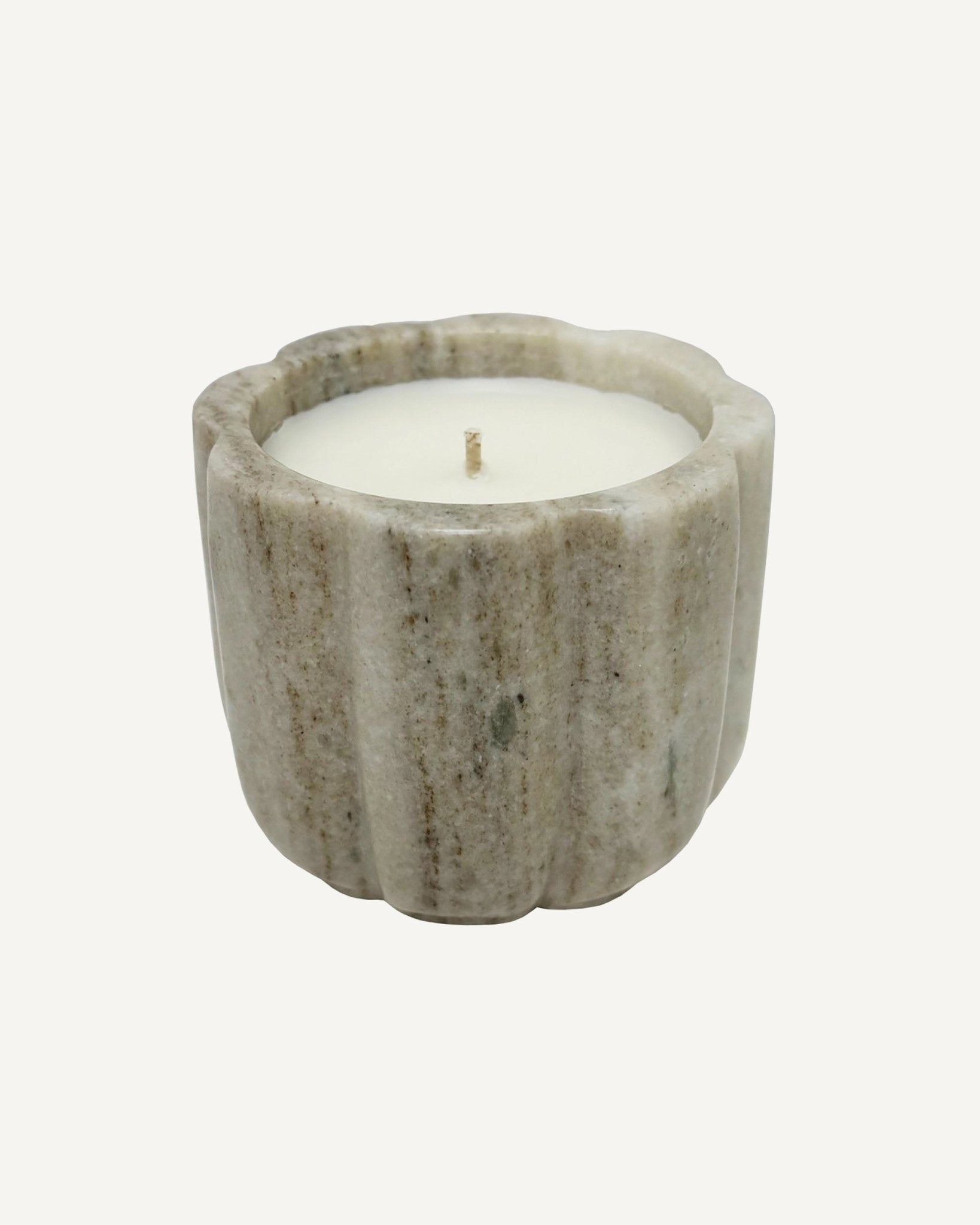 Marble Candle in White Musk & Bamboo - Lone Fox