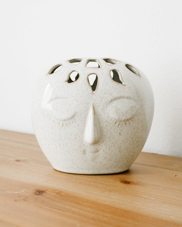 Mariel Stoneware Face Vase - Lone Fox