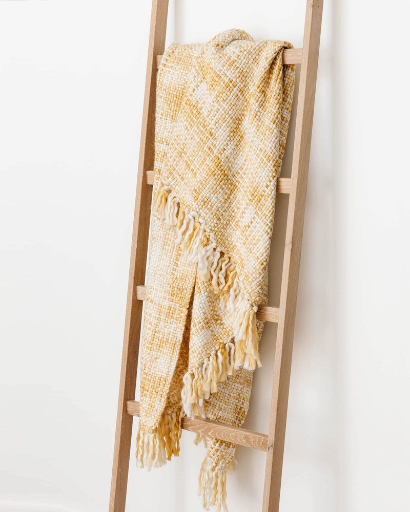 Marled Basketweave Knit Throw - Lone Fox