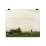 "Meadow Landscape on the Spaarne" Art Print - Lone Fox