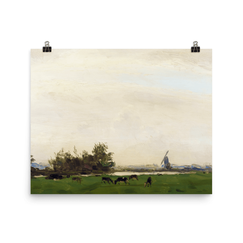 "Meadow Landscape on the Spaarne" Art Print - Lone Fox