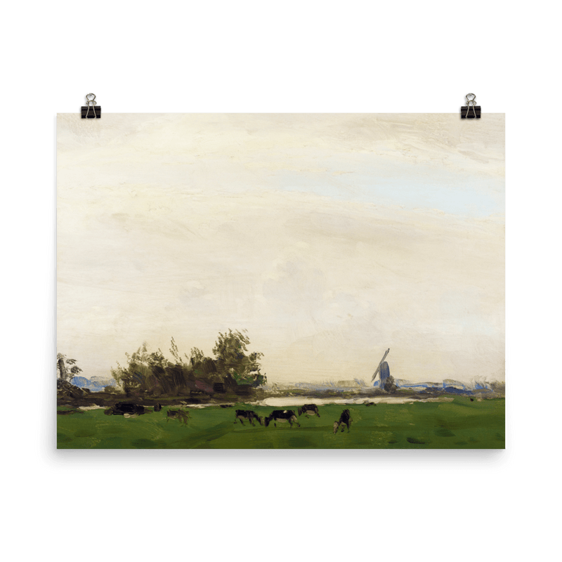 "Meadow Landscape on the Spaarne" Art Print - Lone Fox