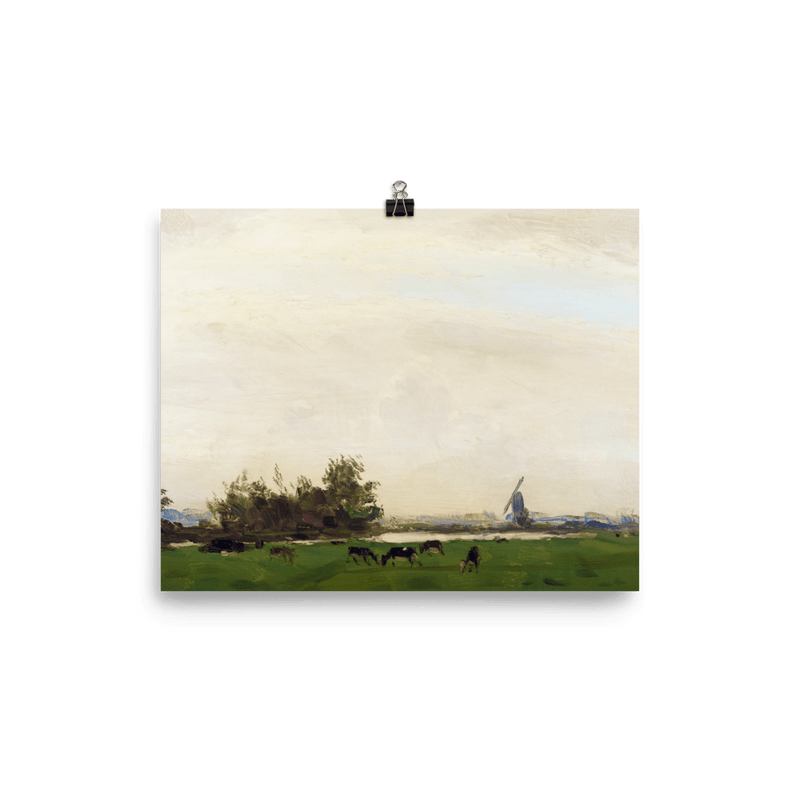 "Meadow Landscape on the Spaarne" Art Print - Lone Fox