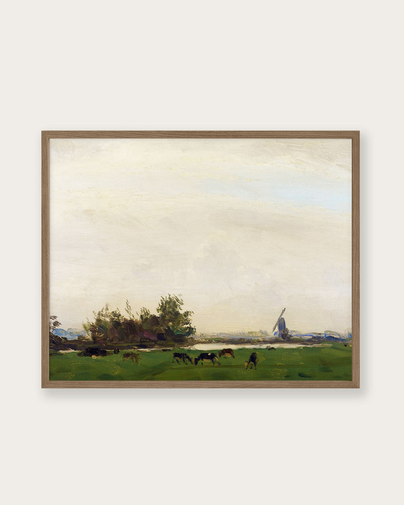 "Meadow Landscape on the Spaarne" Art Print - Lone Fox