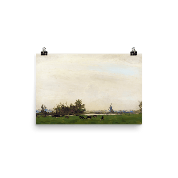 "Meadow Landscape on the Spaarne" Art Print - Lone Fox