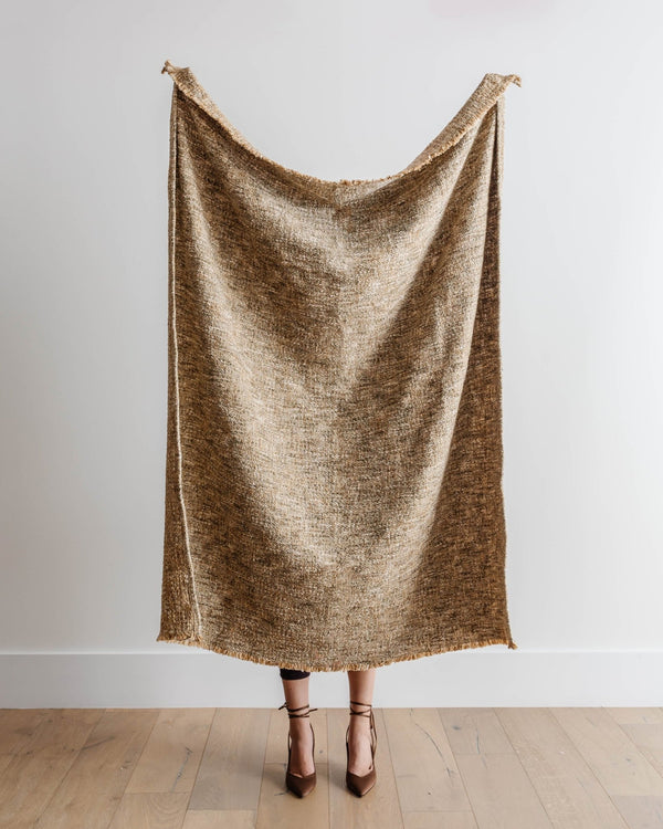 Melange Bouclé Throw in Barley - Lone Fox