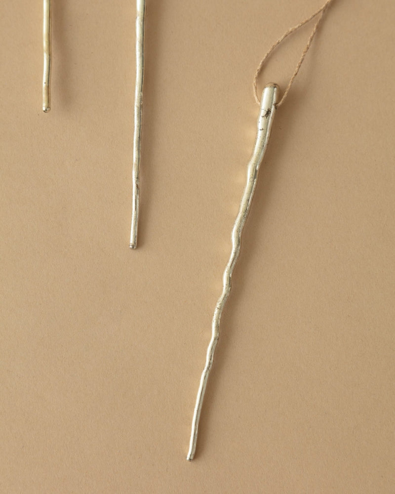 Mercury Glass Icicle Ornaments (Set of 6) - Lone Fox