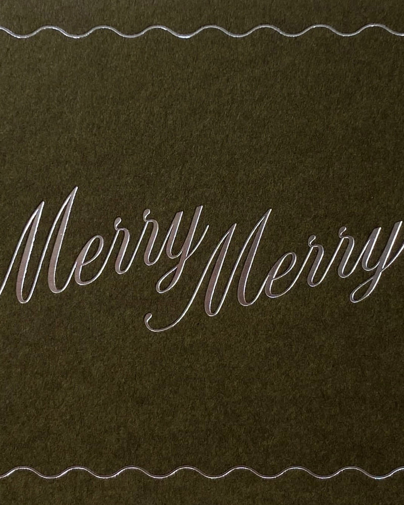 "Merry Merry" Foil Stamped Card - Lone Fox