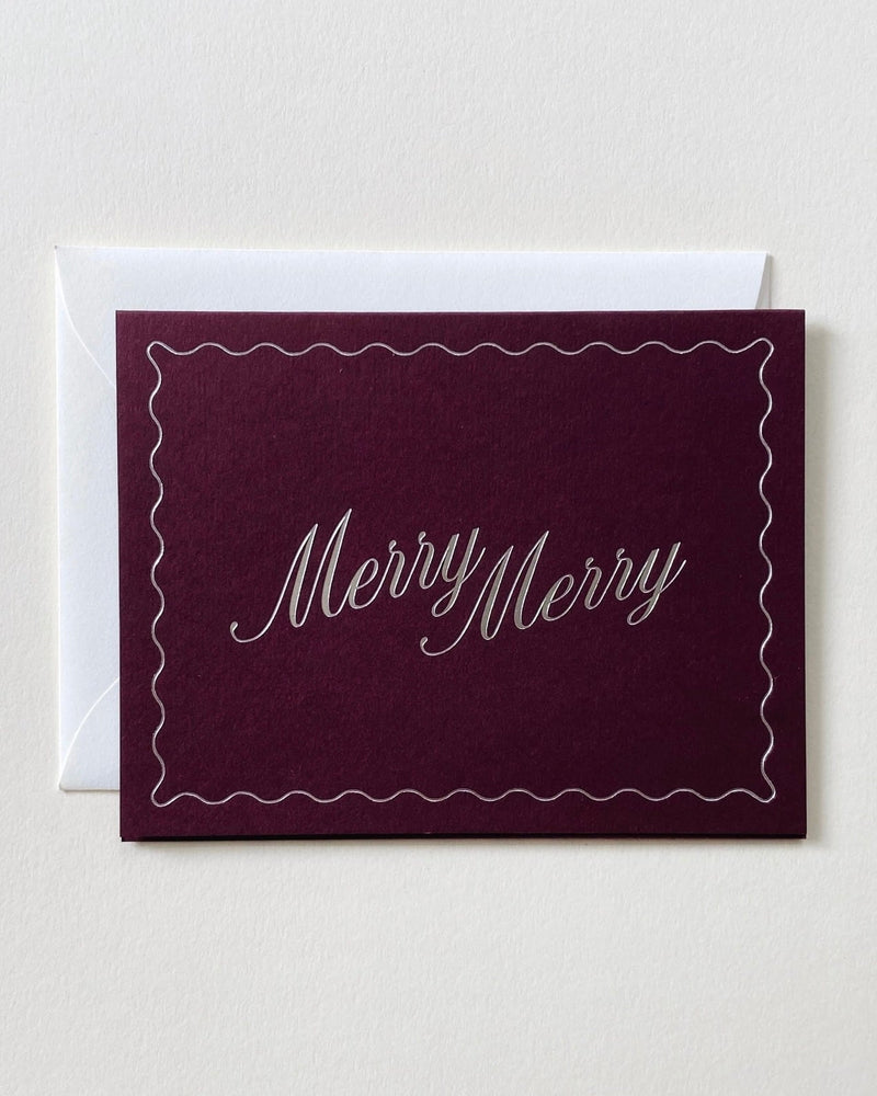 "Merry Merry" Foil Stamped Card - Lone Fox