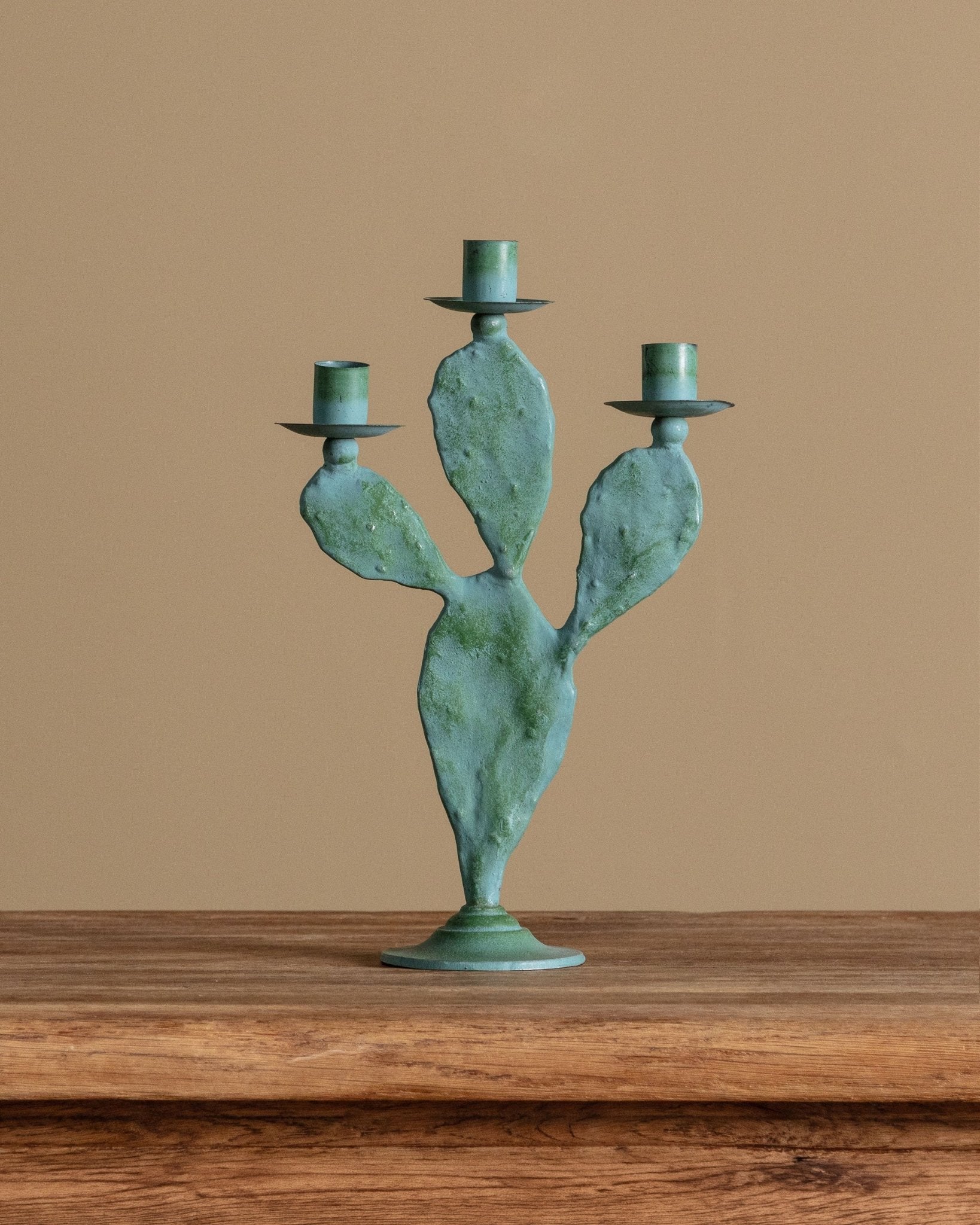 Metal Cactus Candle Holder - Lone Fox
