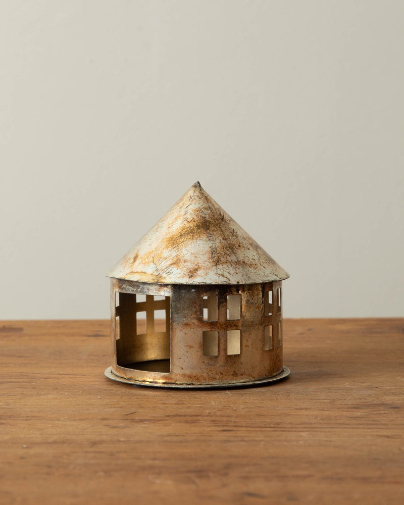 Metal House Tealight Holder - Lone Fox