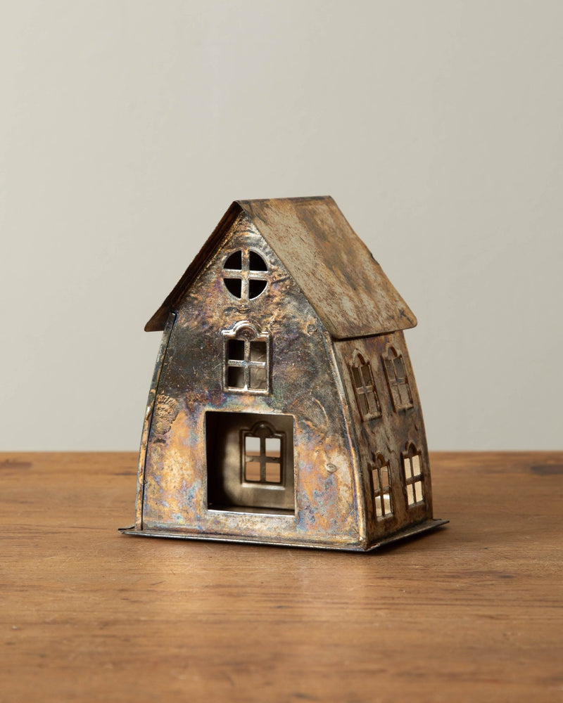 Metal House Tealight Holder - Lone Fox