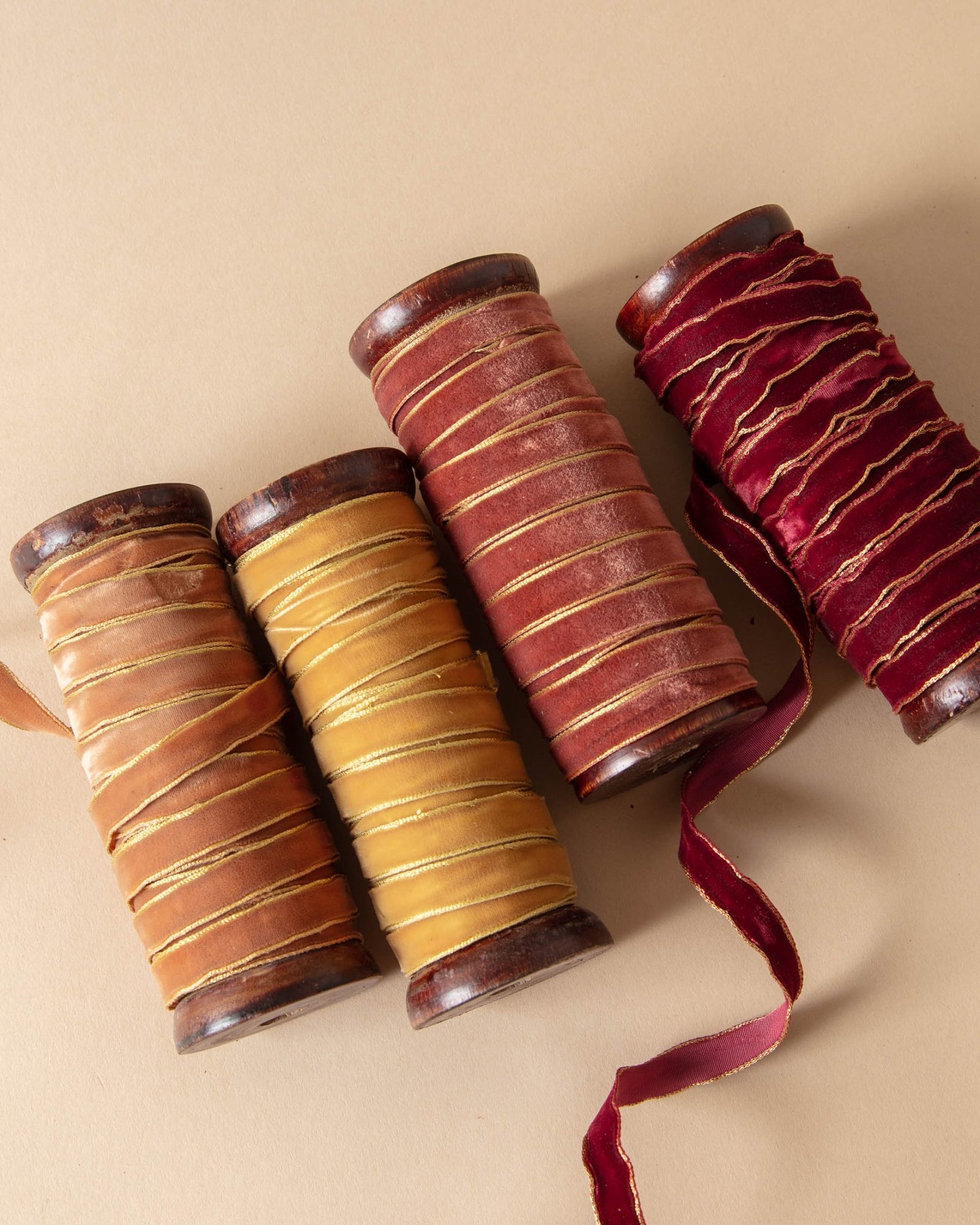 Metallic Velvet Ribbon On Wood Spool – Lone Fox